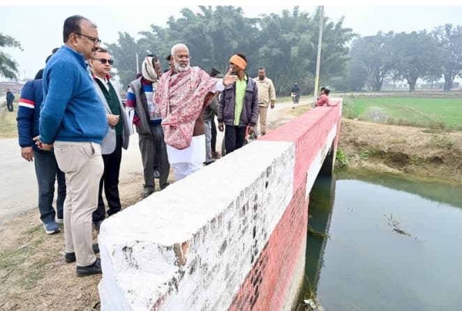 बस्ती पहुंचे सिंचाई मंत्री, नहरों का लिया जायजा